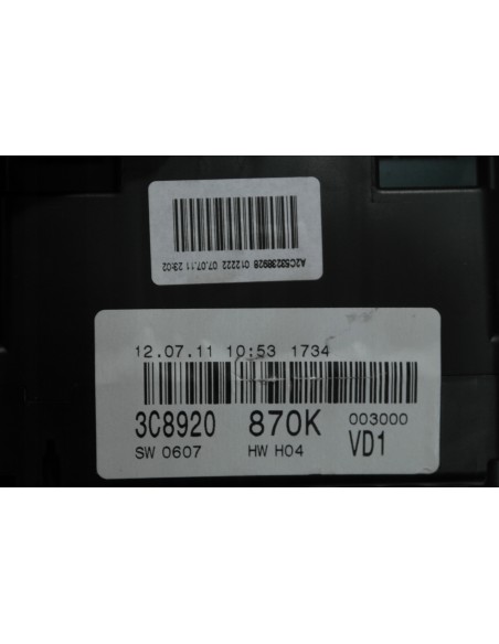 VW PASSAT CC 2.0 TSI LICZNIK ZEGARY 3C8920870K