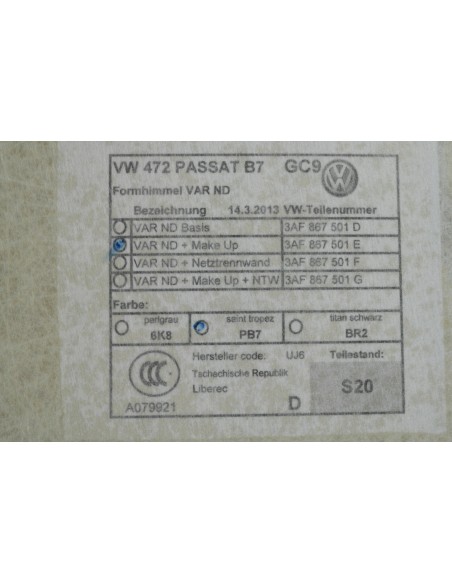 VW PASSAT B7 KOMBI PODSUFITKA