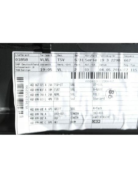 AUDI A6 4G0 C7 LIFT WNĘTRZE SKÓRY PAMIĘĆ FOTELE TAPICERKI DRZWI