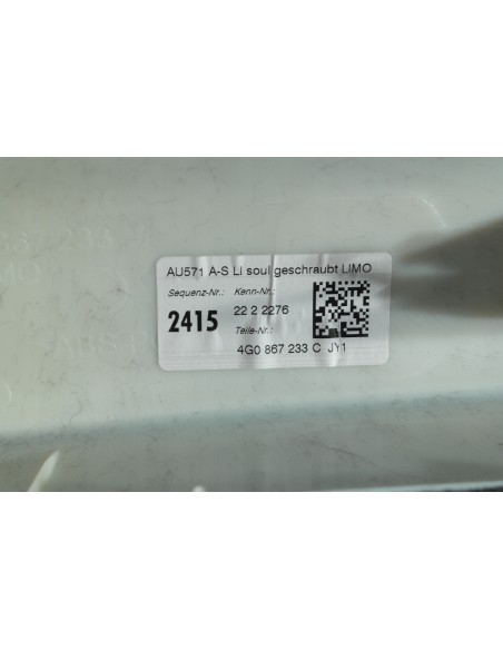 AUDI A6 4G0 C7 LIFT S-LINE TAPICERKA SŁUPKA LEWA 4G0867233C