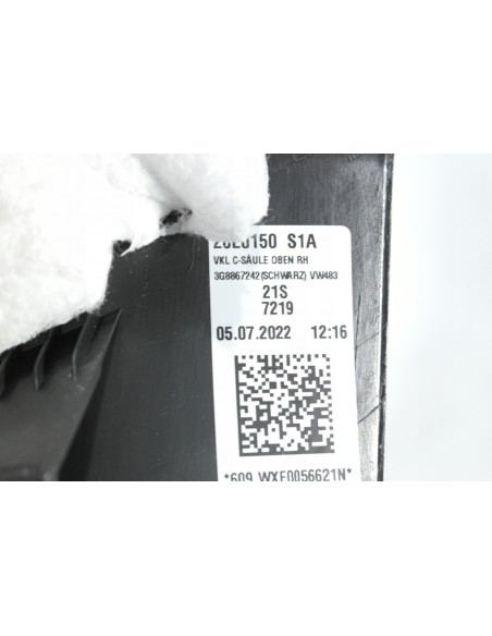 VW ARTEON LIFT TAPICERKA SŁUPKA C PRAWA CZARNA 3G8867242