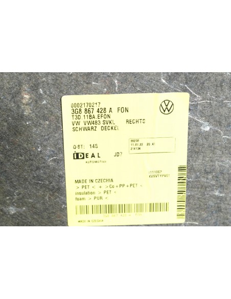 VW ARTEON FASTBACK FL BOCZEK BAGAŻNIKA PRAWY 3G8867428A