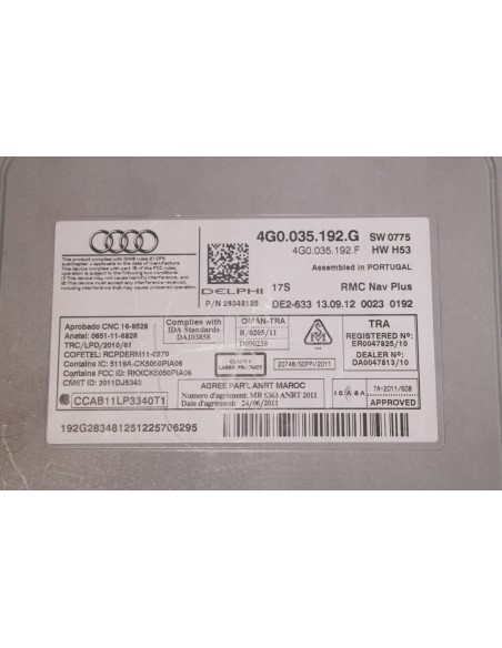 AUDI A6 A7 C7 4G NAWIGACJA MULTIMEDIA MMI 4G0035192G