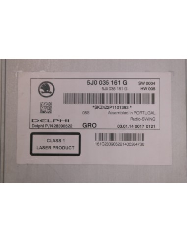 SKODA FABIA ROOMSTER RADIO 5J0035161G