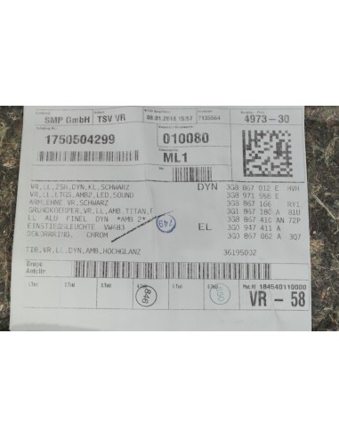 VW ARTEON TAPICERKA DRZWI PRAWA PRZEDNIA