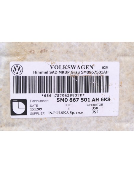 VW GOLF VI PLUS PODSUFITKA 5M0867501AH