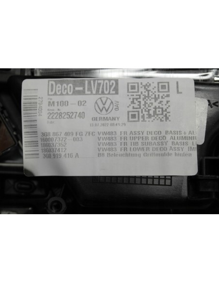 VW ARTEON LIFT LISTWA DEKOR DRZWI LEWY PRZÓD AMBIENTE 3G8867409FG