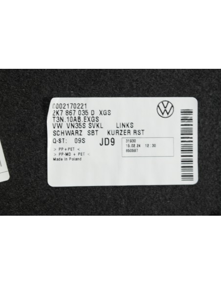 FORD TOURNEO CONNECT MK3 VW CADDY V BOCZEK BAGAŻNIKA LEWY 2K7867035D