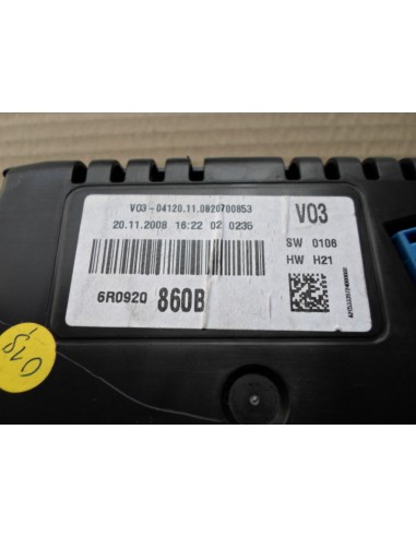 VW POLO 6R0 2009-13R LICZNIK 6R0920860B