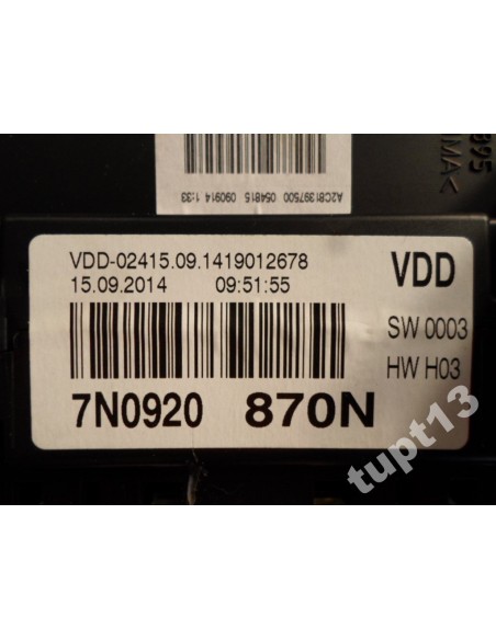 VW SHARAN 7N0 10-16 R 2.0 TDI LICZNIK 7N0920870N