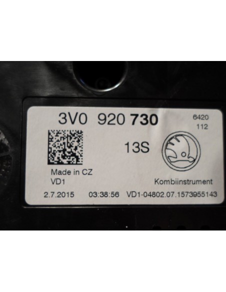 SKODA SUPERB III 1.4 TSI LICZNIK 3V0920730