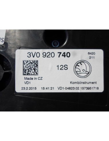 SKODA SUPERB III 1.4 TSI LICZNIK 3V0920740