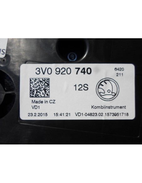 SKODA SUPERB III 1.4 TSI LICZNIK 3V0920740