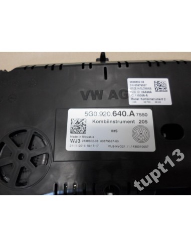 VW GOLF VII TSI LICZNIK 5G0920640A