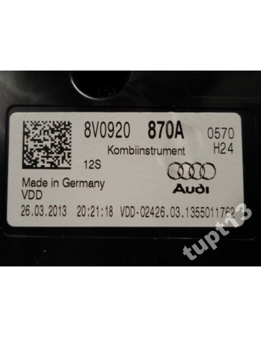 AUDI A3 8V0 TFSI LICZNIK 8V0920870A