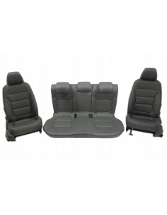 VW JETTA 5C6 WNĘTRZE FOTELE KOMPLET SKÓRA CZARNA