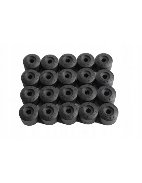 VW KAPSELKI ZAŚLEPKI NA ŚRUBY KLUCZ 17 KOMPLET 20 SZTUK ZŁODZIEJKI 16+4