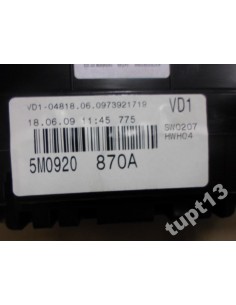 VW GOLF VI PLUS TSI LICZNIK 5M0920870A 2