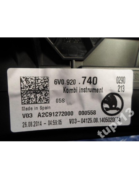 SKODA FABIA III LICZNIK 6V0920740