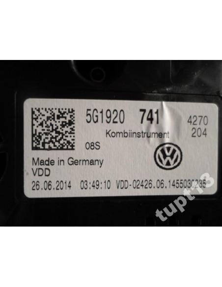 VW GOLF VII TDI LICZNIK 5G1920741