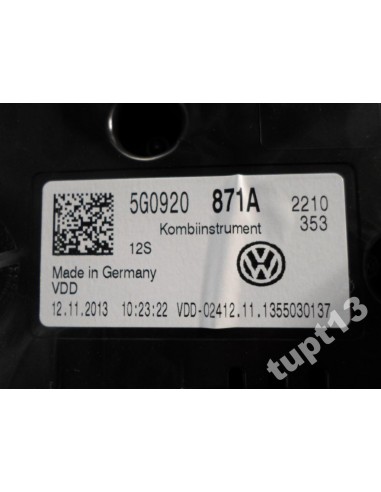 VW GOLF VII 2.0 TDI 4X4 LICZNIK 5G0920871A
