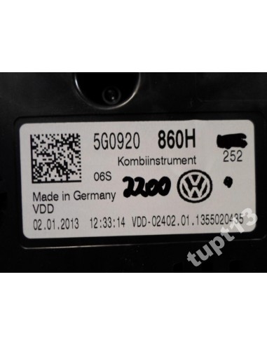 VW GOLF VII 1.4 TSI LICZNIK 5G0920860H