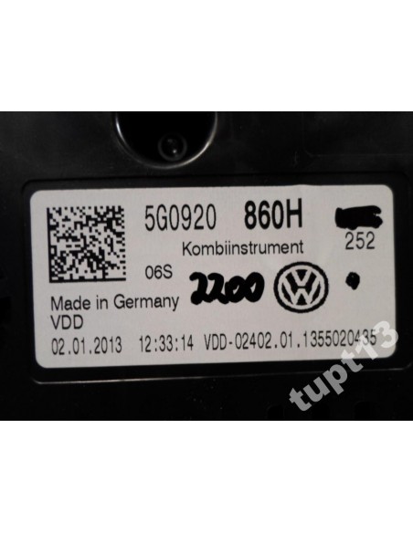 VW GOLF VII 1.4 TSI LICZNIK 5G0920860H
