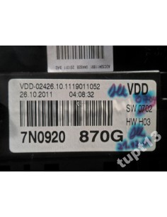 VW SHARAN 2011-14 R 2.0 TDI LICZNIK DSG 7N0920870G 2