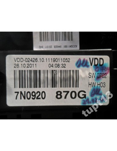 VW SHARAN 2011-14 R 2.0 TDI LICZNIK DSG 7N0920870G