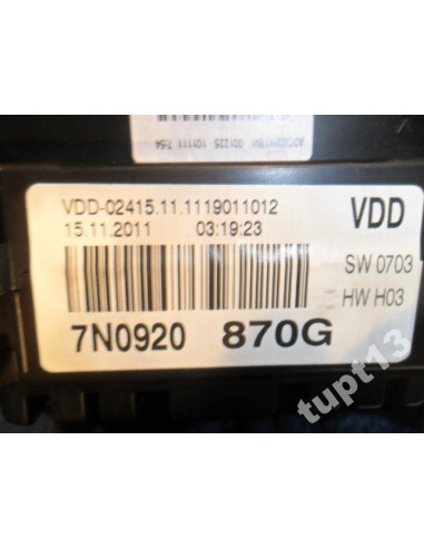 VW SHARAN 7N0 2012-13 R LICZNIK 2.0 TDI 7N0920870G