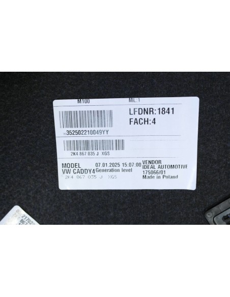 FORD TOURNEO CONNECT MK3 VW CADDY V MAXI BOCZEK BAGAŻNIKA LEWY 2K4867035J