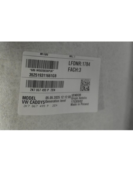 FORD TOURNEO CONNECT MK3 VW CADDY V PODSUFITKA PANORAMA 2K7867499P