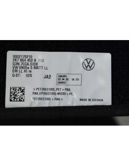 FORD TOURNEO CONNECT MK3 VW CADDY V DYWANIKI WELUROWE KOMPLET 5TB864435G