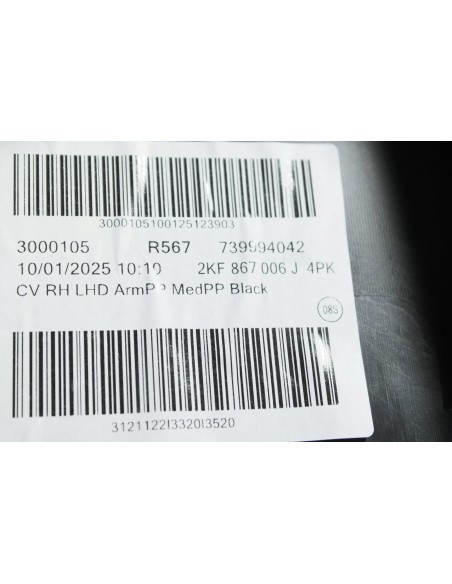 FORD TRANSIT CONNECT MK3 TAPICERKA BOCZEK DRZWI PRAWA PRZEDNIA 2KF867006J