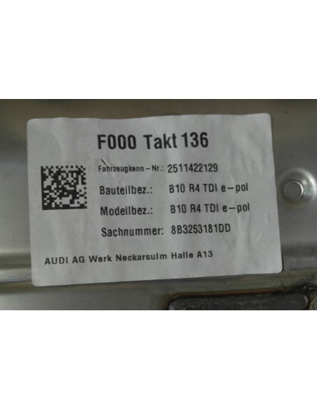 AUDI A5 B10 2.0 TDI UKŁAD WYDECHOWY TŁUMIK 8B3253181DD 8B3253611C