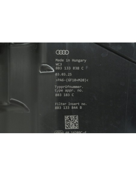 AUDI A5 B10 2,0 TDI OBUDOWA FILTRA POWIETRZA 8B3133838C