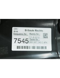 AUDI A5 B10 KOMBI TAPICERKA SŁUPKA PRAWA 8B3867240C 2