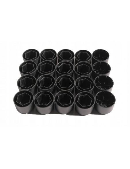 VW KAPSELKI ZAŚLEPKI NA ŚRUBY KLUCZ 17 KOMPLET 20 SZTUK ZŁODZIEJKI 16+4