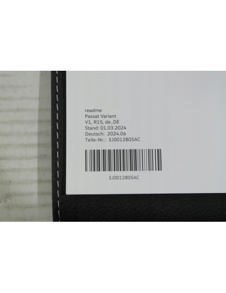 VW PASSAT B9 KSIĄŻKA POJAZDU INSTRUKCJA 3J0012805AC