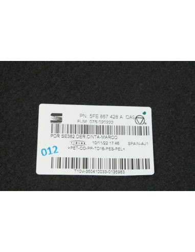 SEAT LEON IV KOMBI TAPICERKA BOCZEK BAGAŻNIKA...