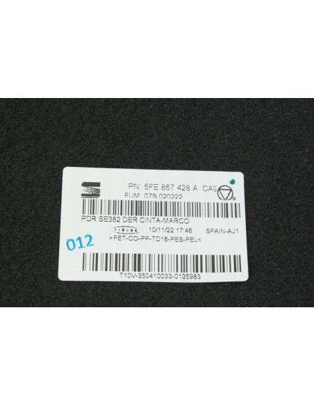 SEAT LEON IV KOMBI TAPICERKA BOCZEK BAGAŻNIKA PRAWY 5FE867428A