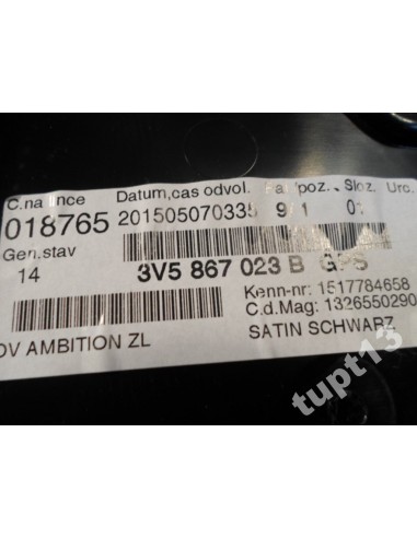 SKODA SUPERB III SEDAN TAPICERKA DRZWI LEWY TYŁ