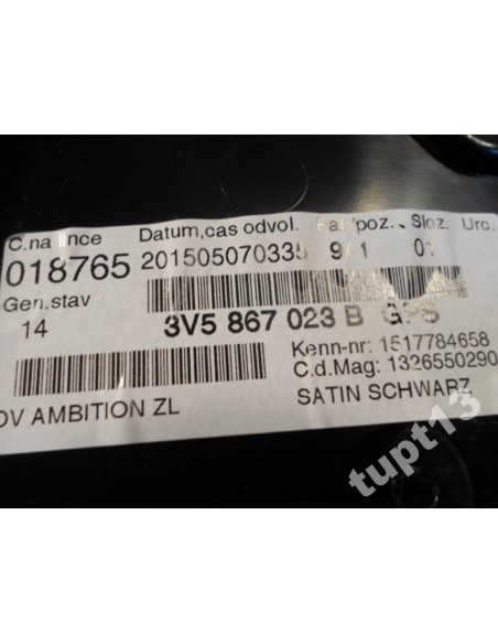 SKODA SUPERB III SEDAN TAPICERKA DRZWI LEWY TYŁ