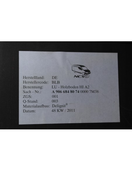 VW CRAFTER PODŁOGA PAKA DWIE CZĘŚCI