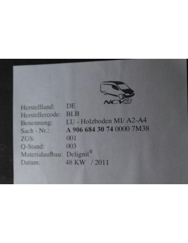 VW CRAFTER PODŁOGA PAKA DWIE CZĘŚCI