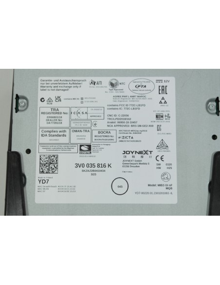 SKODA SCALA NAVIGACJA FABRYCZNA 3V0035816K 655919606