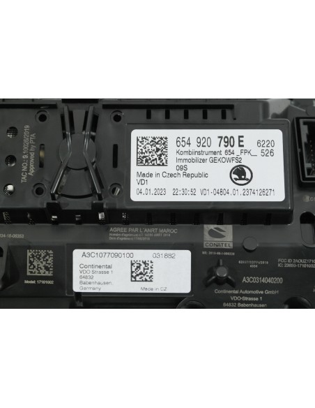 SKODA SCALA LICZNIK VIRTUAL LCD 654920790E