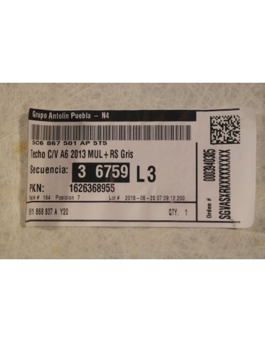 VW JETTA 5C6 PODSUFITKA 5C6867506