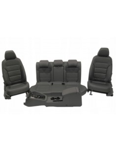 VW JETTA 5C6 WNĘTRZE KOMPLET FOTELI SKÓRA CZARNA