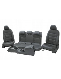 VW JETTA 5C6 WNĘTRZE KOMPLET FOTELI SKÓRA CZARNA 2